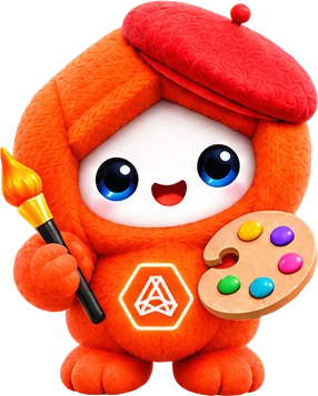 Blaze with a paint palette